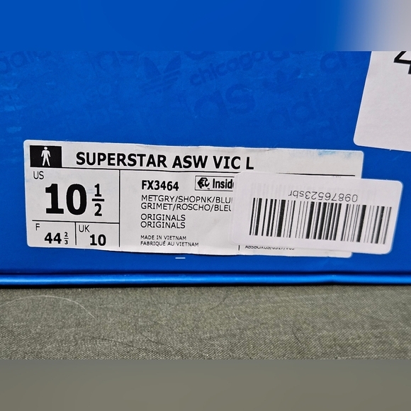 Adidas Superstars ASW Women's Gray suede Sneakers with Pink Sole - Picture 14 of 14